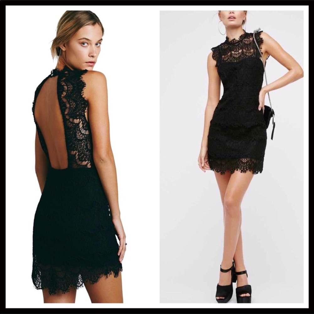 FREE PEOPLE BOHO CROCHET LACE MINI TANK DRESS A3C - Picture 9 of 13